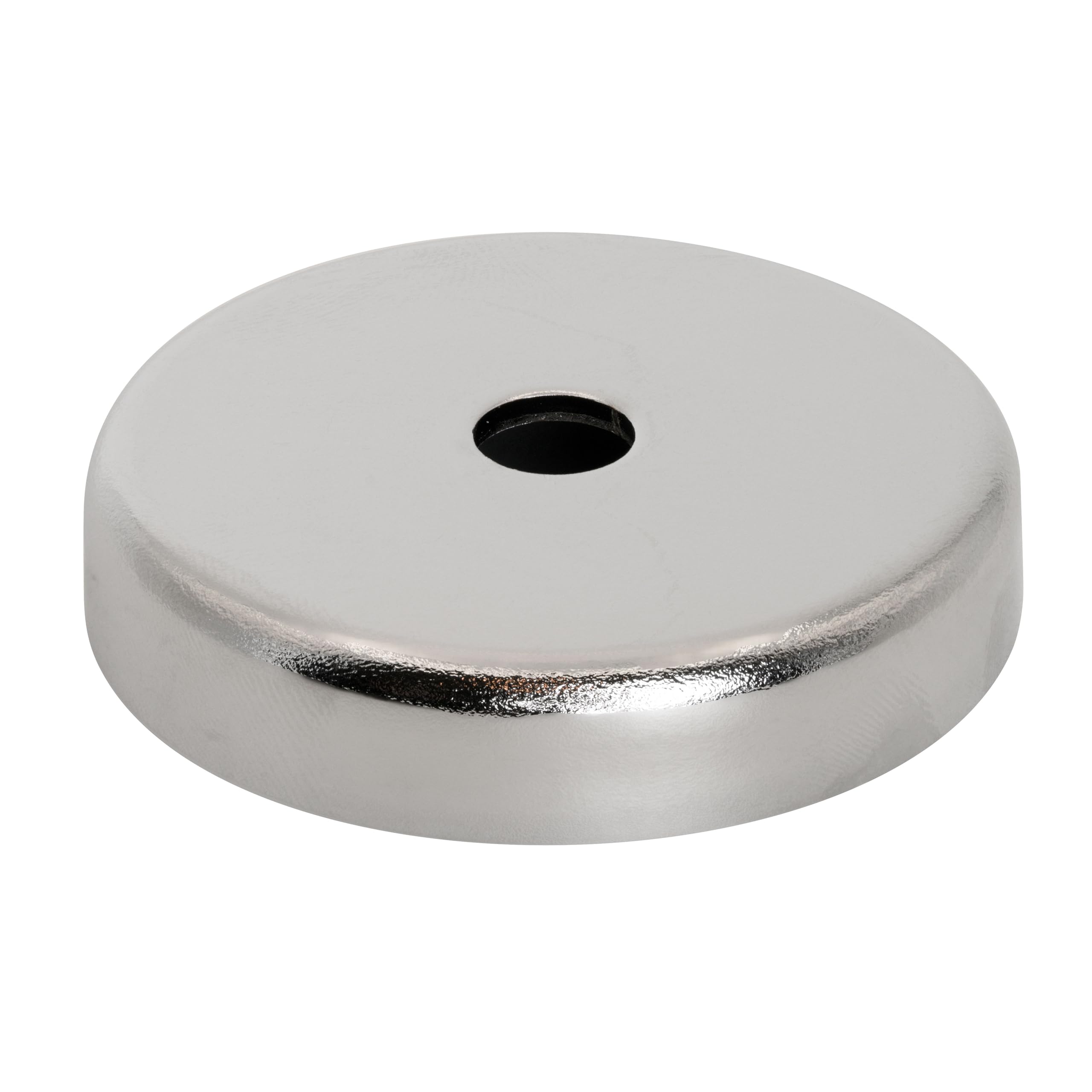 Ferrite Pot Magnet for Arts, Crafts, Model Making, DIY, Hobbies, Office, and Home - 50mm dia x 10mm thick x 8.5mm hole - 15.8kg Pull - Pack of 10