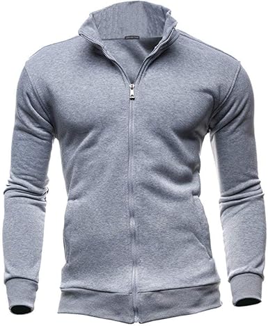 sudadera cremallera hombre sin capucha