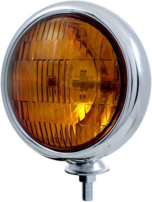 United Pacific C364007 Chrome Vintage Style Amber Fog Lights12 V, Fog