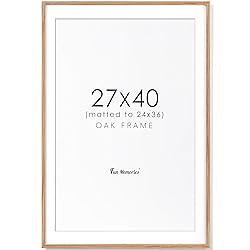 27x40 Picture Frame, Solid Oak Wood 27x40 Poster