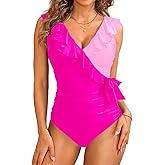 Daci Womens Women One Piece Swimsuits Tummy Control Ruched Bathing Suits Swimwear
