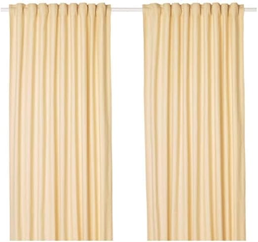 Amazon Com Ikea Tibast Curtains 1 Pair Yellow 303 967 35 Size