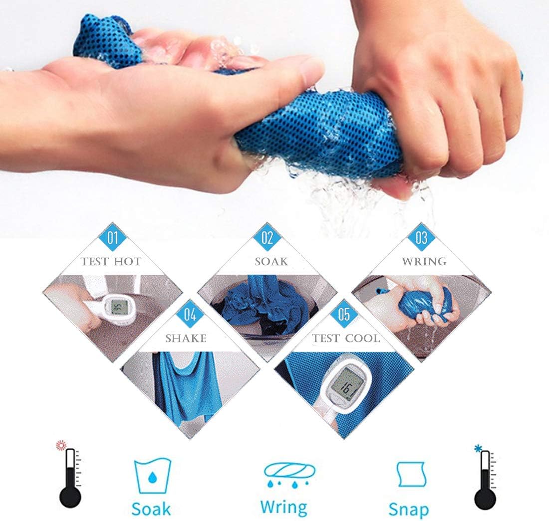 U-pick 2pack Cooling Towel for Sports,Workout,Fitness,Gym,Yoga,Pilates,Travel,Camping & More,Chilly Towel for Instant Cooling Relief 100% Microfiber and Soft Breathable 40x12: Home & Kitchen