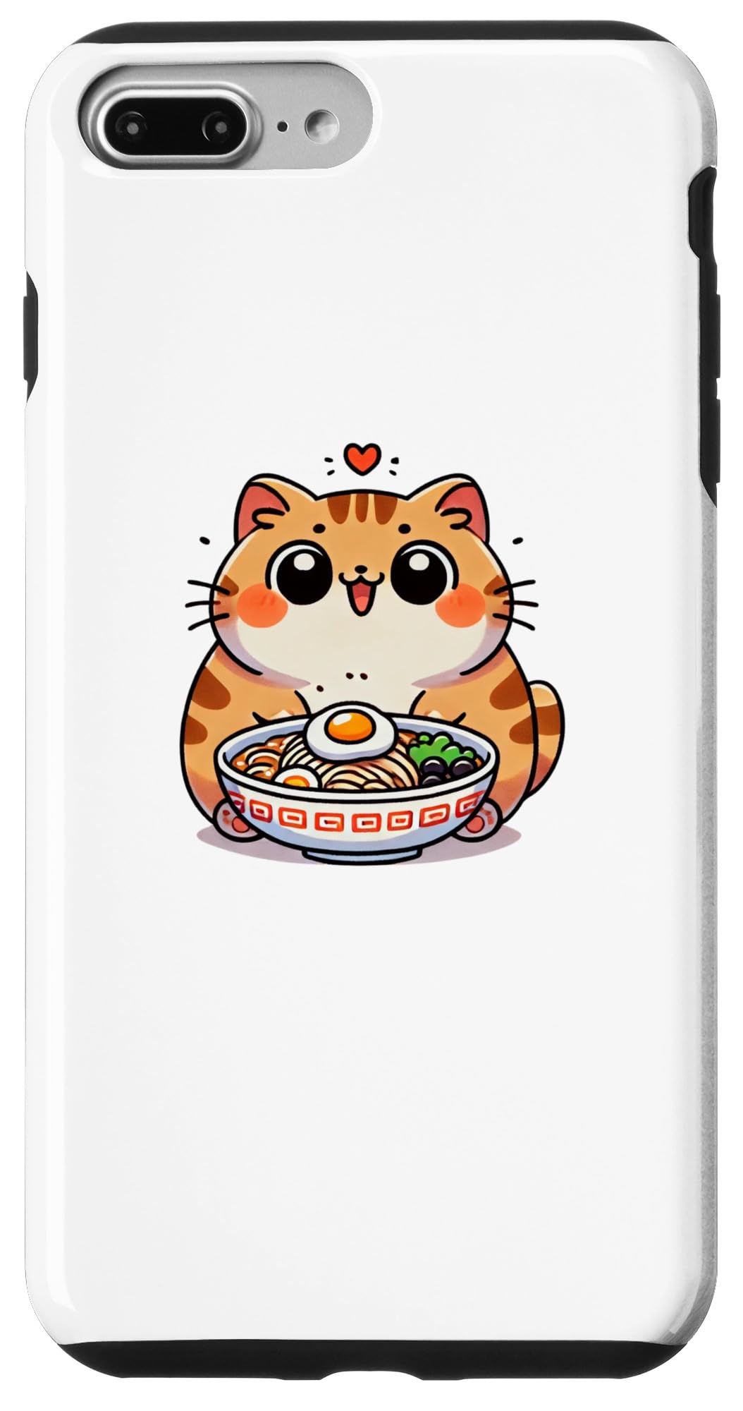 iPhone 7 Plus/8 Plus Kawaii Anime Cat Ramen Kids Womens Case