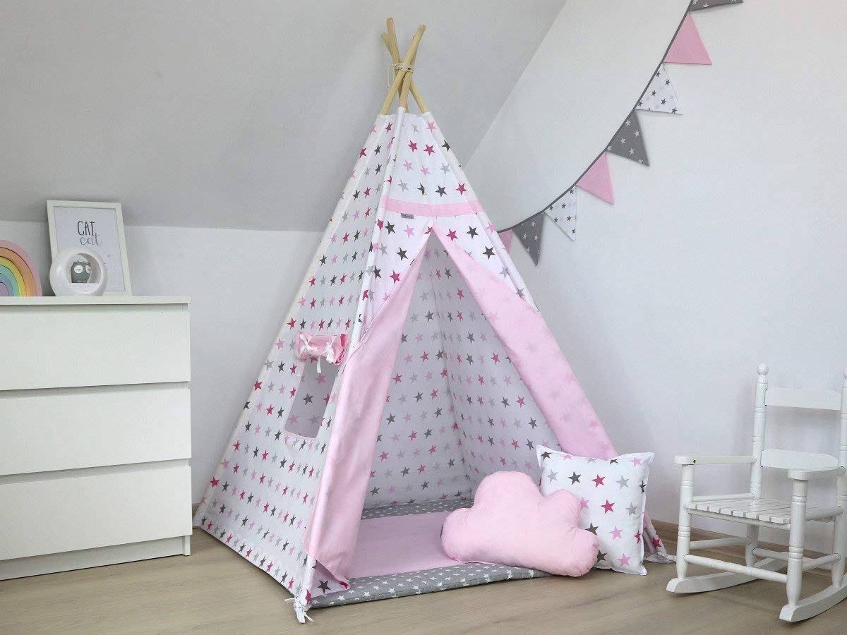 childrens pink teepee