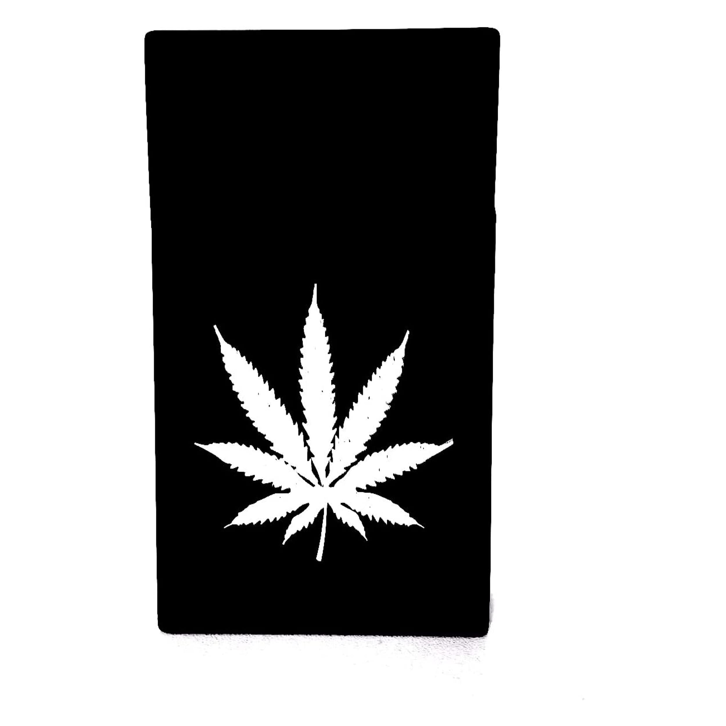 Black Leaf Design Cigarette Case Pack Box Cover Cig Holder Super King Size