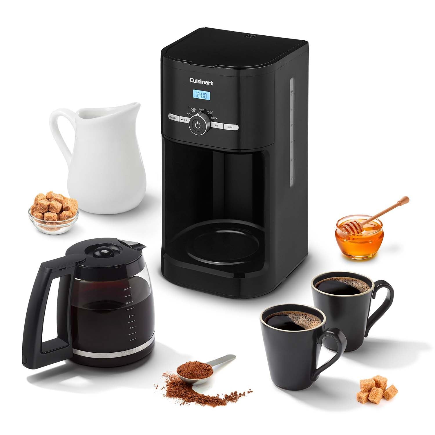 Cuisinart Classic 12-Cup Programmable Coffeemaker, Black, DCC-1120BKNAS