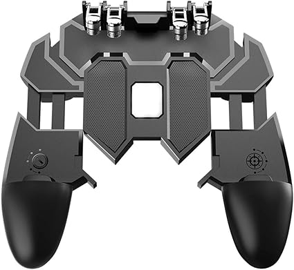 Amazon Lichifit Pubg Mobile 荒野行動 コントローラー ゲームパット 6本指操作 高速射撃 押しボタン グリップ一体式 高感度 Ios Android対応 Lichifit ゲームパッド 通販