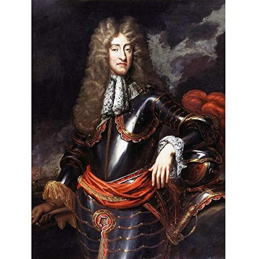 Portrait King James II England Painting Royal Historic Art Print Canvas Premium Wall Decor Poster Mural