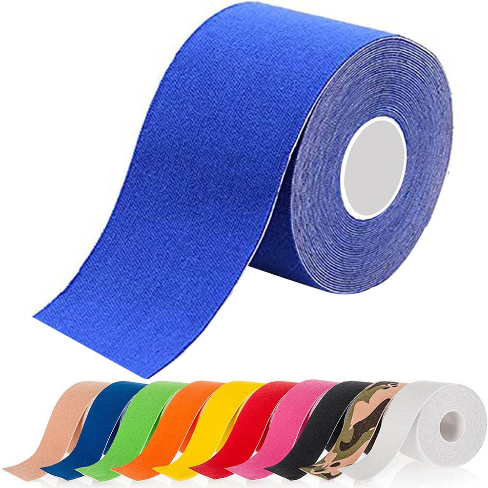ATETEO Kinesiology Tape | Sports Tape 5m x (2.5/3.8/5/7.5) cm Roll of Elastic Muscle Support Tape for Exercise &Injury Recovery