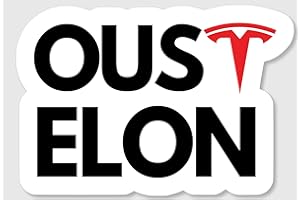 MADPUFFERSTICKERS Oust Elon Tesla Bumper Sticker Gift for Tesla Shareholders and Owners Fed Up with Elon Musk Funny Decal Vinyl