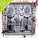 OurWarm 2 Pieces Halloween Window Curtains Black Lace Halloween Indoor Decoration, Scary Horror Bats Pumpkin Curtains 40 x 80 inch