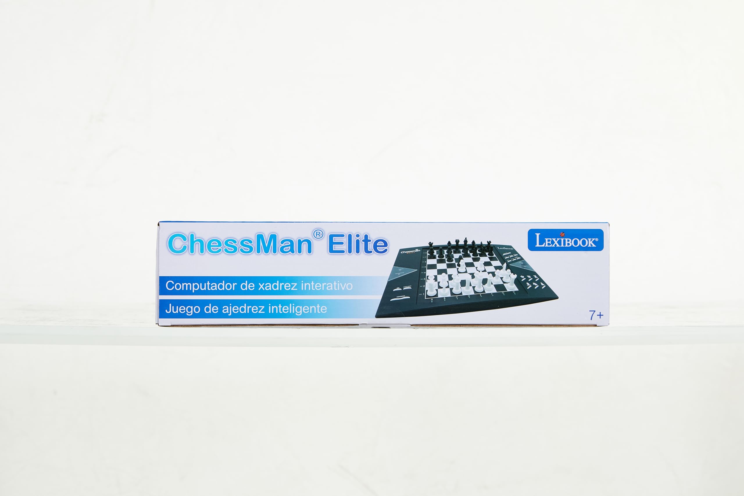 LEXiBOOK Chessman® Elite, Interactive Electronic Chess Game +, 64 Levels of Difficulty, LEDs, Family Child Board Game, Black/White, CG1300