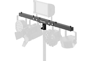 FUTRUE-WOLKER DJ Lighting T-Bar 5 Lights Portable Extension Crossbar Mount 38 inches long for 35mm Tripod Stand Heavy Duty for Stage, Par Light Support 60lbs without Stand