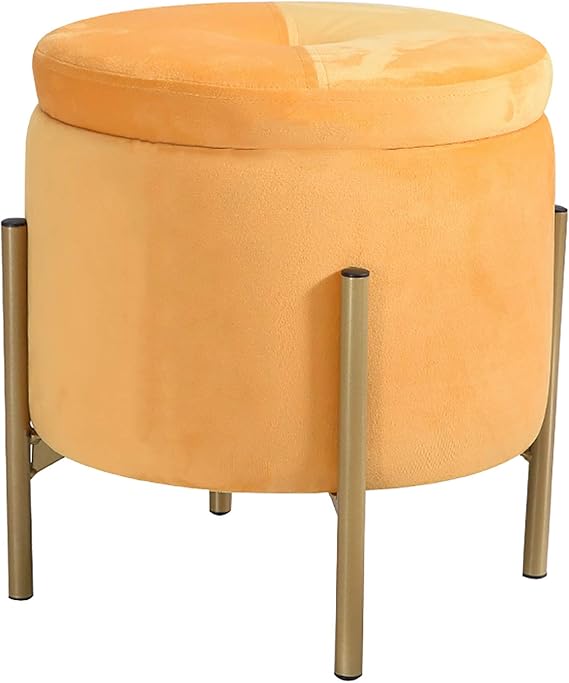 jjff Reposapiés Acolchado en el Pecho de Almacenamiento otomano con