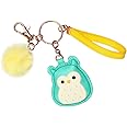 Squishmallows Winston The Owl & Puff Pom Keychain With Wristlet Strap