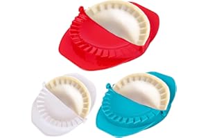Dough Press, 3 PCS Plastic Dumpling Maker Hand Pie Press, for Dumpling Pie Ravioli Mould Cooking Pastry Jiaozi Maker