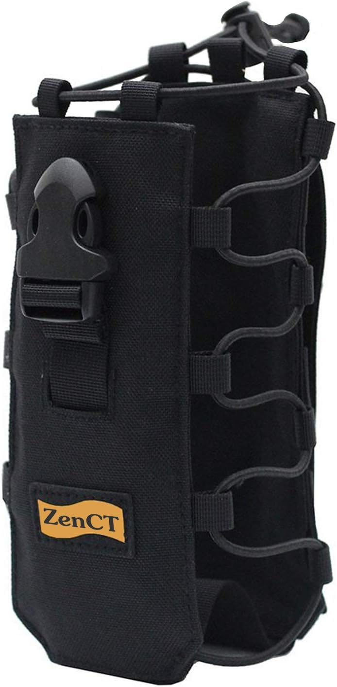 ZenCT Water Bottle Holder, Outdoor Adjustable Kettle Bag Bottle Carrier Portable Molle Accessory Bag Nylon Canvas Capacity Up to 2000ml
