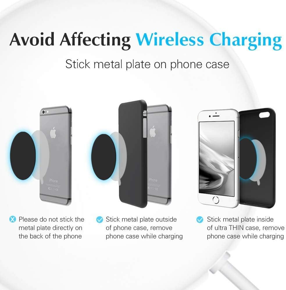 volport Self Adhesive Metal Plate Round for Magnetic Car Mount Phone Holder & Expanding Collapsible Grip: 40 mm Thin Sticky Circle Magnetic Disc Replacement for Popsocket Phone Case - Image 4