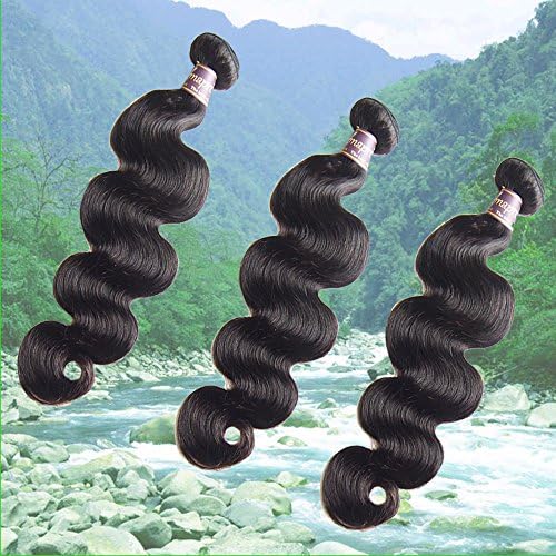 Amapro(TM)10~28 Inch Brazilian Virgin Hair Body Wave Human Hair Extension 3 Bundle/Lot 100g/Bundle 100% Unprocessed Human Hair Weave 6A Natural Color Weft (16 18 20)