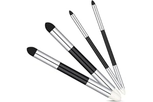 CIATBYYJ 4 Pcs Artist Blending Sponge Pens, Dual Tip Universal Blendings Sponge Pen, Reusable Sketch Wipe Drawing Art Blendings Pen Brush Oil Pastel Blending Tools for Artist Highlight Shadow Detail Correcting