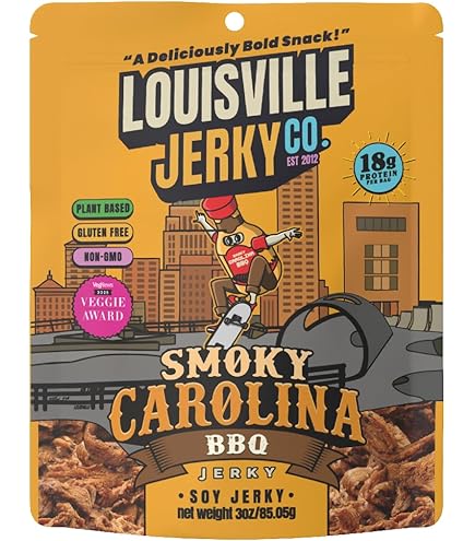 Amazon.com: Louisville Jerky Co. Pepperoni Pizza Vegan Jerky Snack