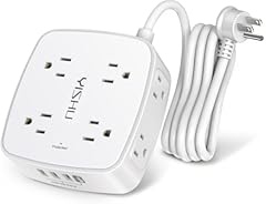 6ft Surge Protector Power Strip 8AC+4USB