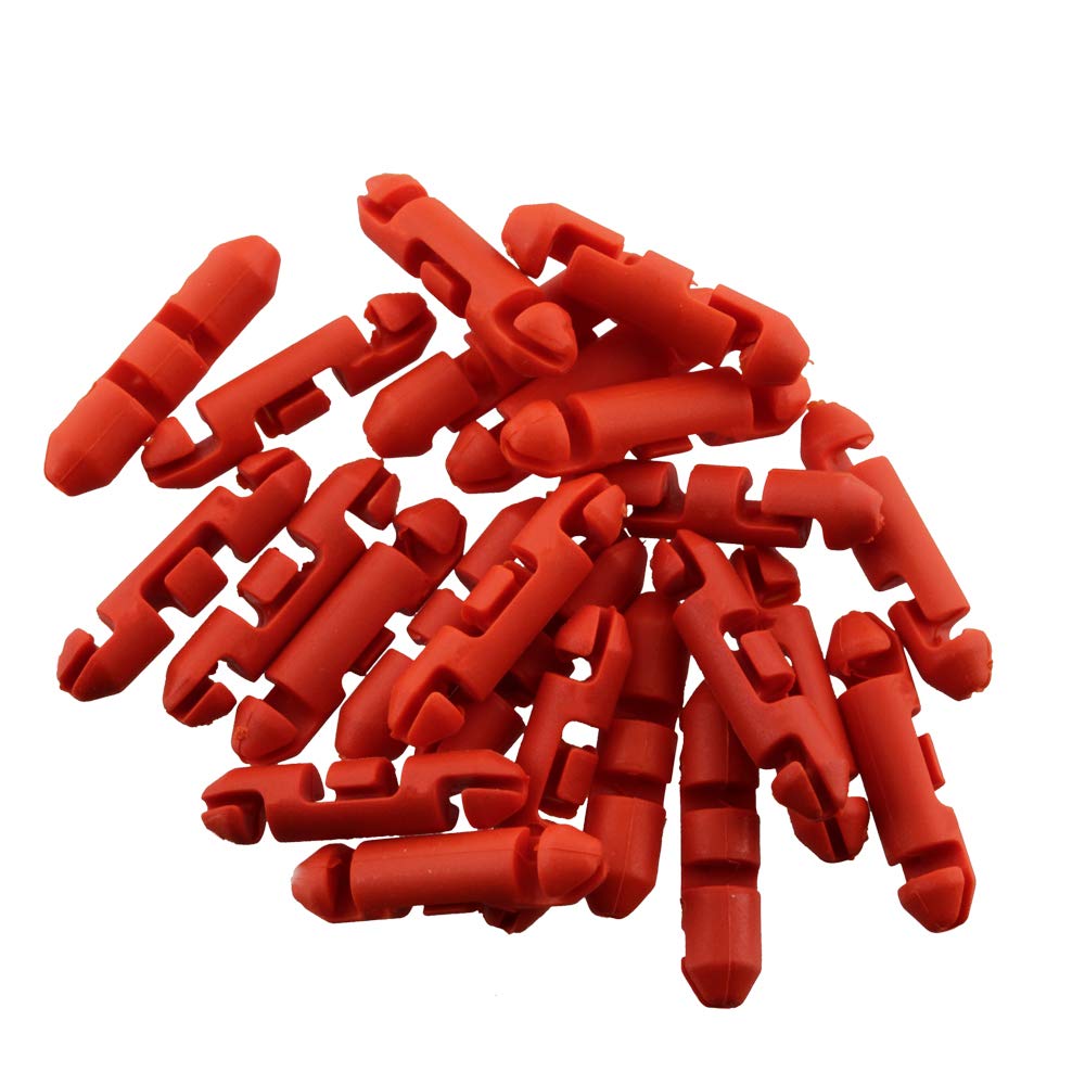 Scotty #2008-24 Auto Stopper Beads for Braided Line (24-Pack), Red