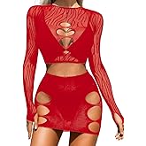 EHSUYAB Sexy Dancewear, Exotic Lingerie Two Piece Set, Club Party Outfits
