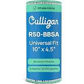 Culligan R50-BBSA Whole House Water Filter, 10 x 4.5 in, 50 Micron Coarse | IAPMO Certified | Best For Coarse Sediment, Rust &amp; Scale | 6 Months / 24,000 Gal | 10 GPM | Fits WH-HD200-C &amp; HD-950A