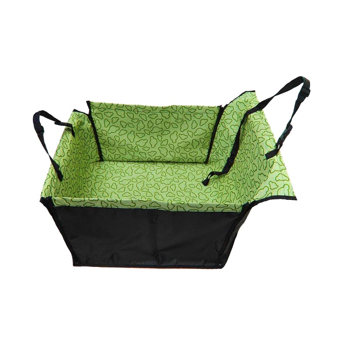 PETCUTE Dog Car Seat Cover - Rear Seat Covers for Dogs - Adjustable, Waterproof, Easy to Clean - Green - 60x55x35cm