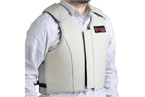 HILASON Equestrian Bull Riding Rodeo Safety Vest Protective Leather