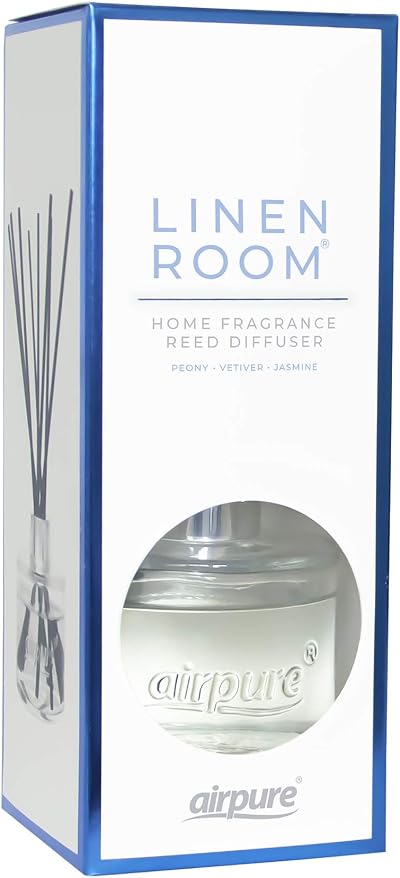 Airpure Reed Diffuser 100ml Oil Set with 8 Black Reeds - Linen Scent