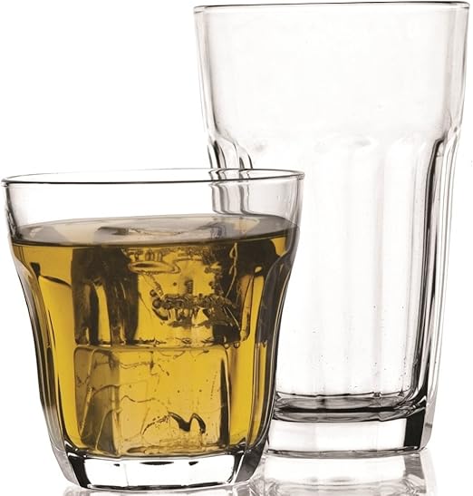 Circleware 44117 Drinking Glasses Set of 16, 812 oz