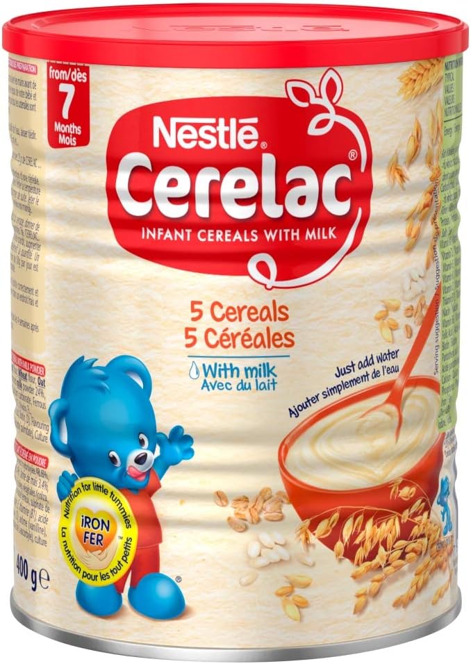 SMA Nutrition, Nestle Cerelac 5 Cereals with Milk Infant Cereal 400 g