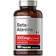 Horbäach Beta Alanine Capsules | 3000mg | 180 Count | Non-GMO, Gluten Free Supplement