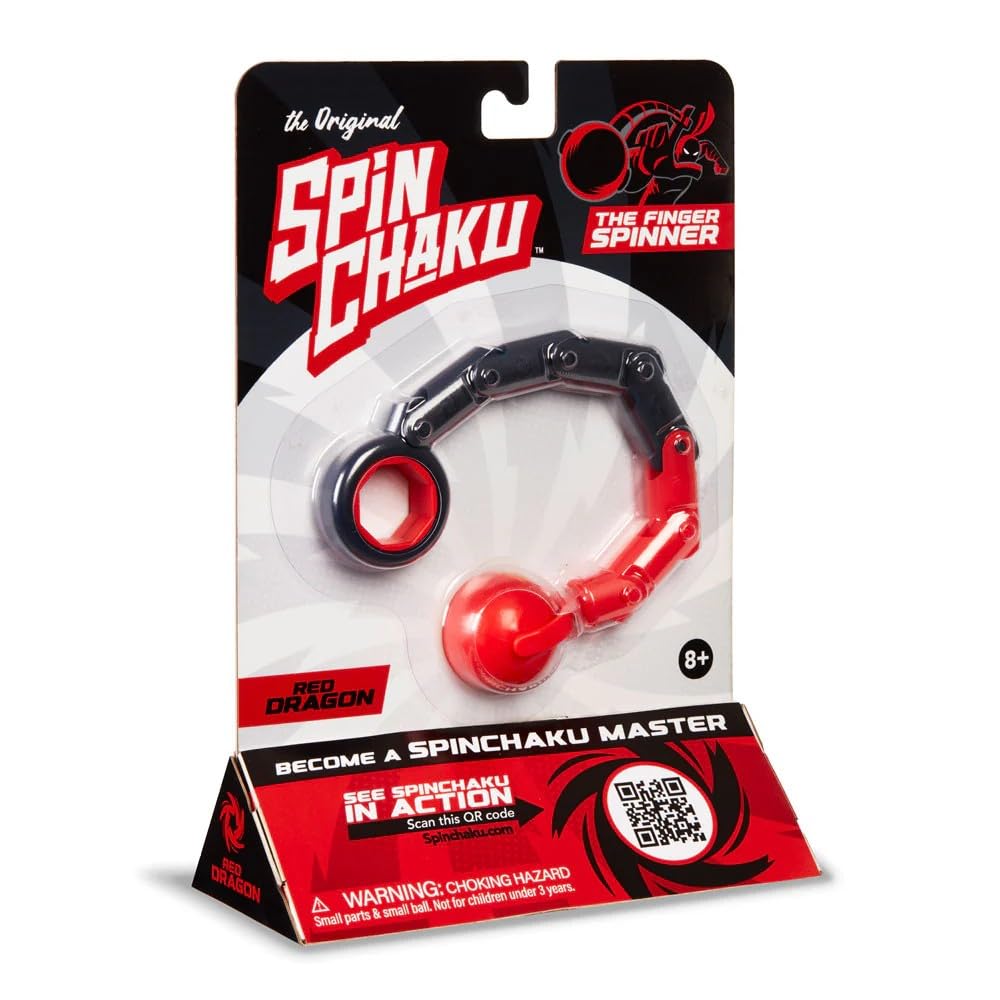 Spinchaku Stinger - Original Finger Spinner Skill Toy for Kids & Teens, Cool Fidget Spinner for Fun Tricks, Builds Focus, Hand-Eye Coordination, Dexterity, Reflexes & Motor Skills