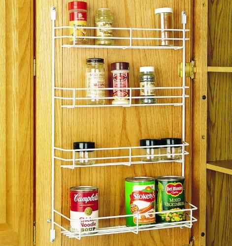 Rev-A-Shelf 565-14-52 Wall 14" Door Mount Spice Rack - Wire-White