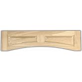 Castlewood Arched Raised Panel Valance, 36" W x 9" H x 3/4" D- Red Oak