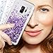 Caka Galaxy S9 Case, Galaxy S9 Glitter Case Liquid Series Luxury Fashion Bling Flowing Liquid Floating Sparkle Glitter Soft TPU Case for Samsung Galaxy S9 (Purple)