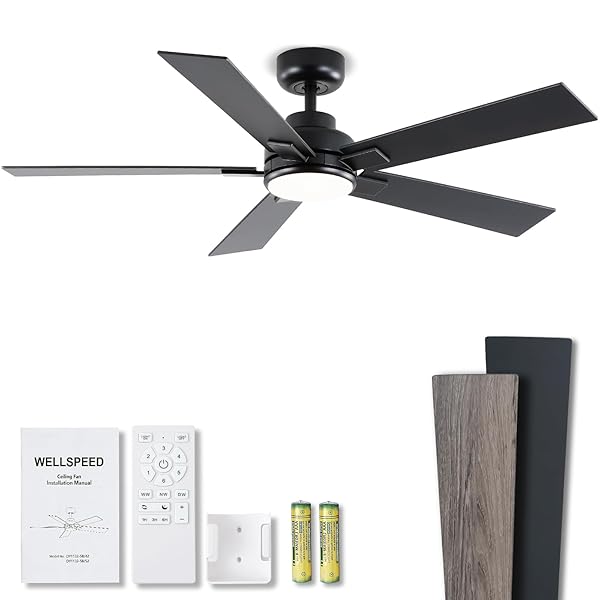 MODERN CEILING FANS WITH LIGHTS – 52 INCH...