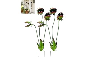 Whimsical Metal Carnivorous Plant Garden Stake, Handmade 25-Inch Large Venus Flytrap Monster Plant Sculpture Stake Outdoor, D