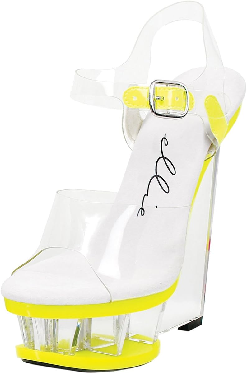 neon green wedge sandals