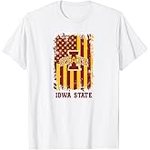 Iowa State Cyclones Patriotic Retro American Flag T-Shirt