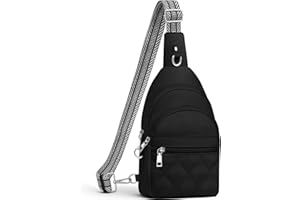 SYTRAH Sling Bag for Women, Anti-Theft RFID Crossbody Bag Nylon Sling Purse for Travel, Puffy Small backpack for Daily Hiking Sports Black