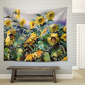 Sunflower - Fabric Wall Tapestry Home Decor - 51x60 inches