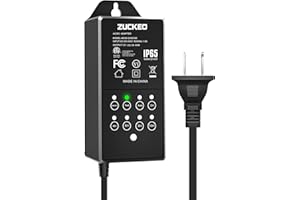 ZUCKEO 60W Low Voltage Landscape Transformer with Timer & Photocell Sensor, 100-240V AC to 12V DC Outdoor Landscape Lighting Transformer LED Transformers for Spotlight Pathway Well In-ground Lights