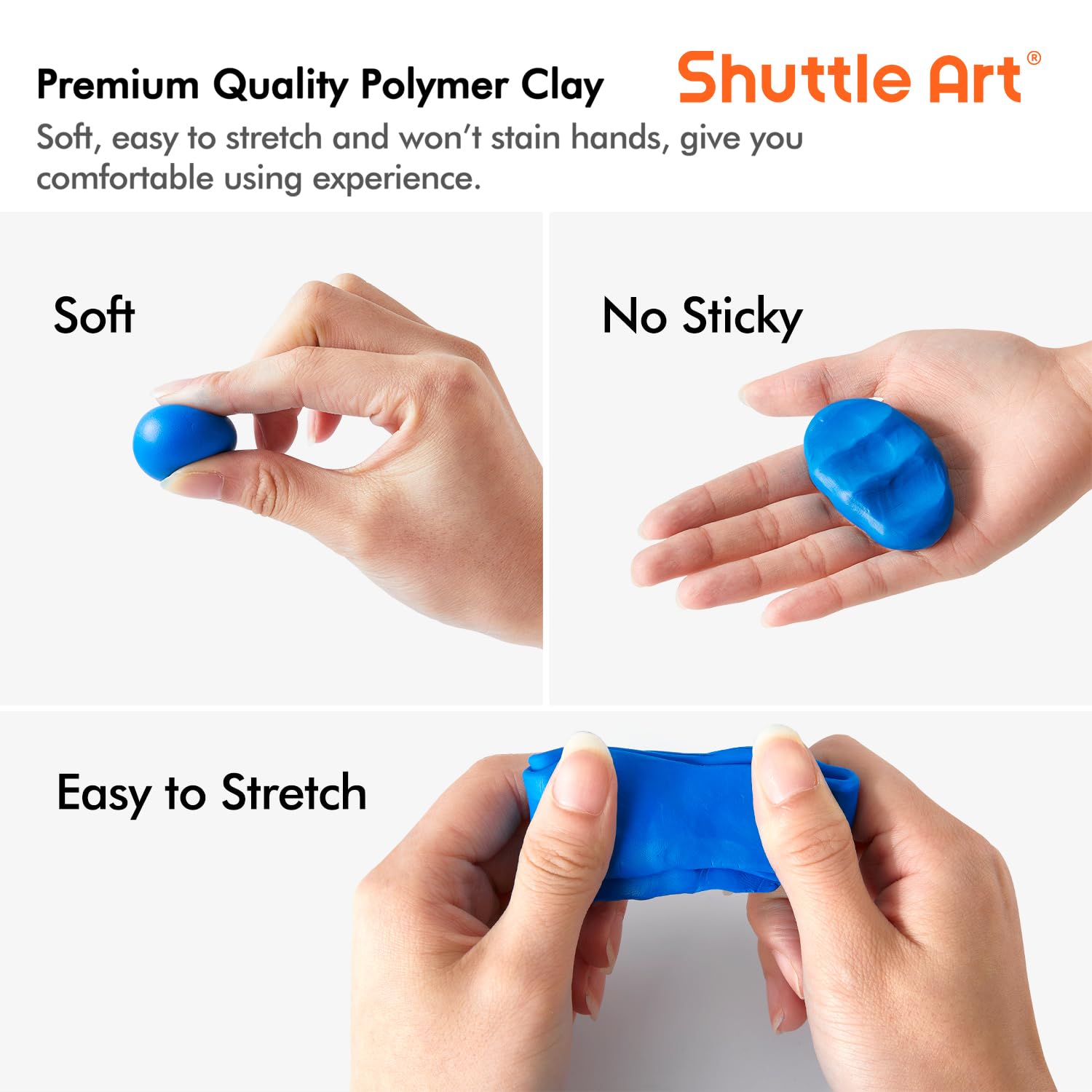 Shuttle Art 82 Colors Polymer Clay Kit with 19 Clay Tools, 16 Kinds of Accessories, Non-Toxic, Non-Sticky, Ideal DIY Art Craft Gift for Kids Adults