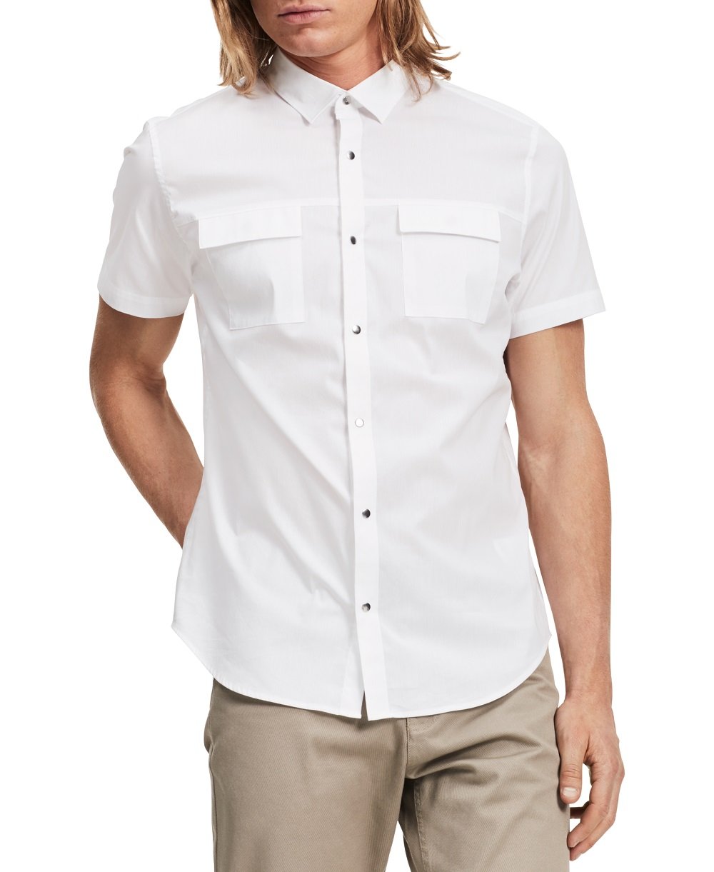 calvin klein men's short sleeve dress shirts