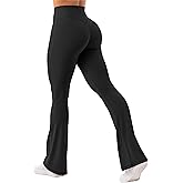 Unthewe High Waisted Flare Leggings for Women Tummy Control Butt Lifting Workout Yoga Wide Leg Pants
